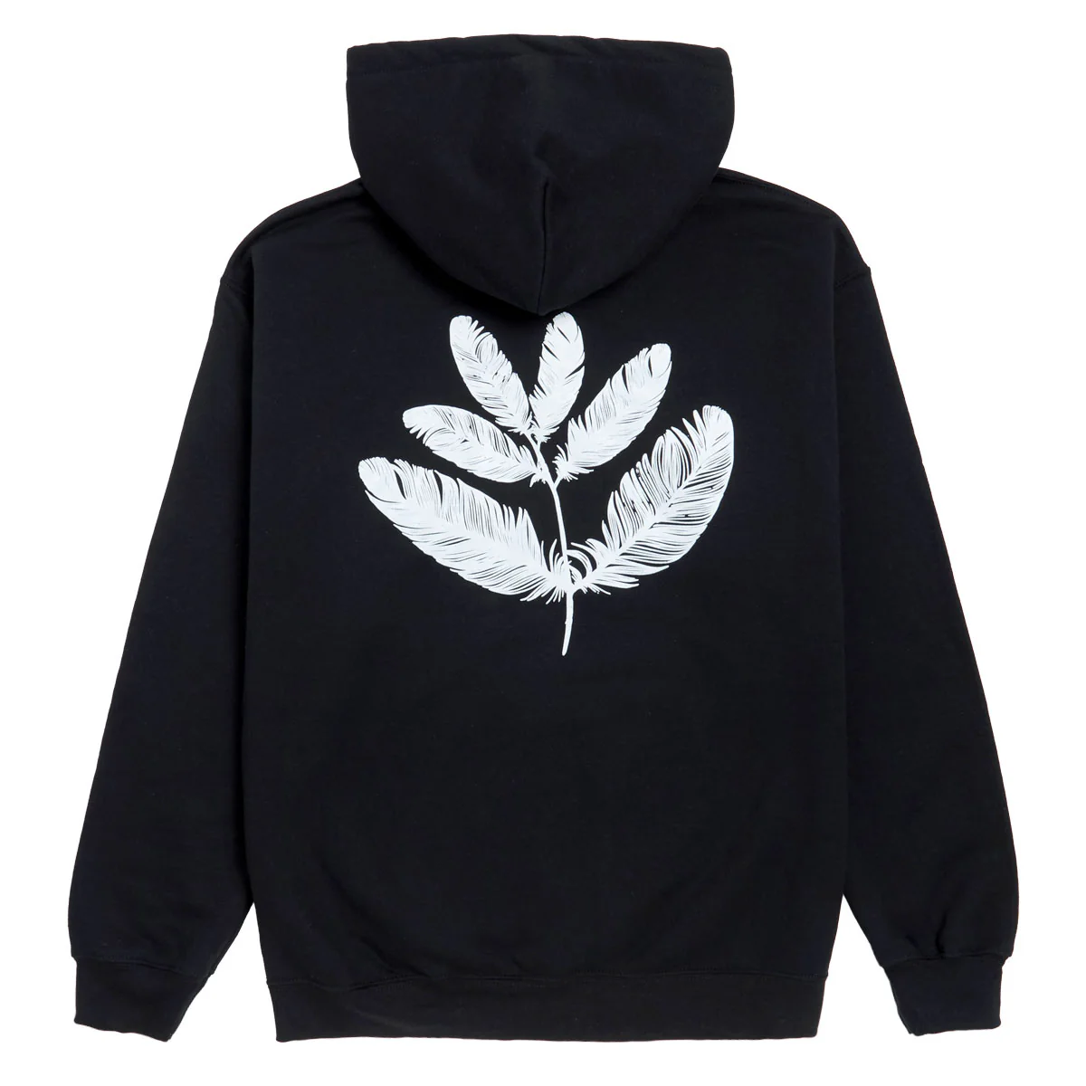 Magenta Feather Hoodie - Black