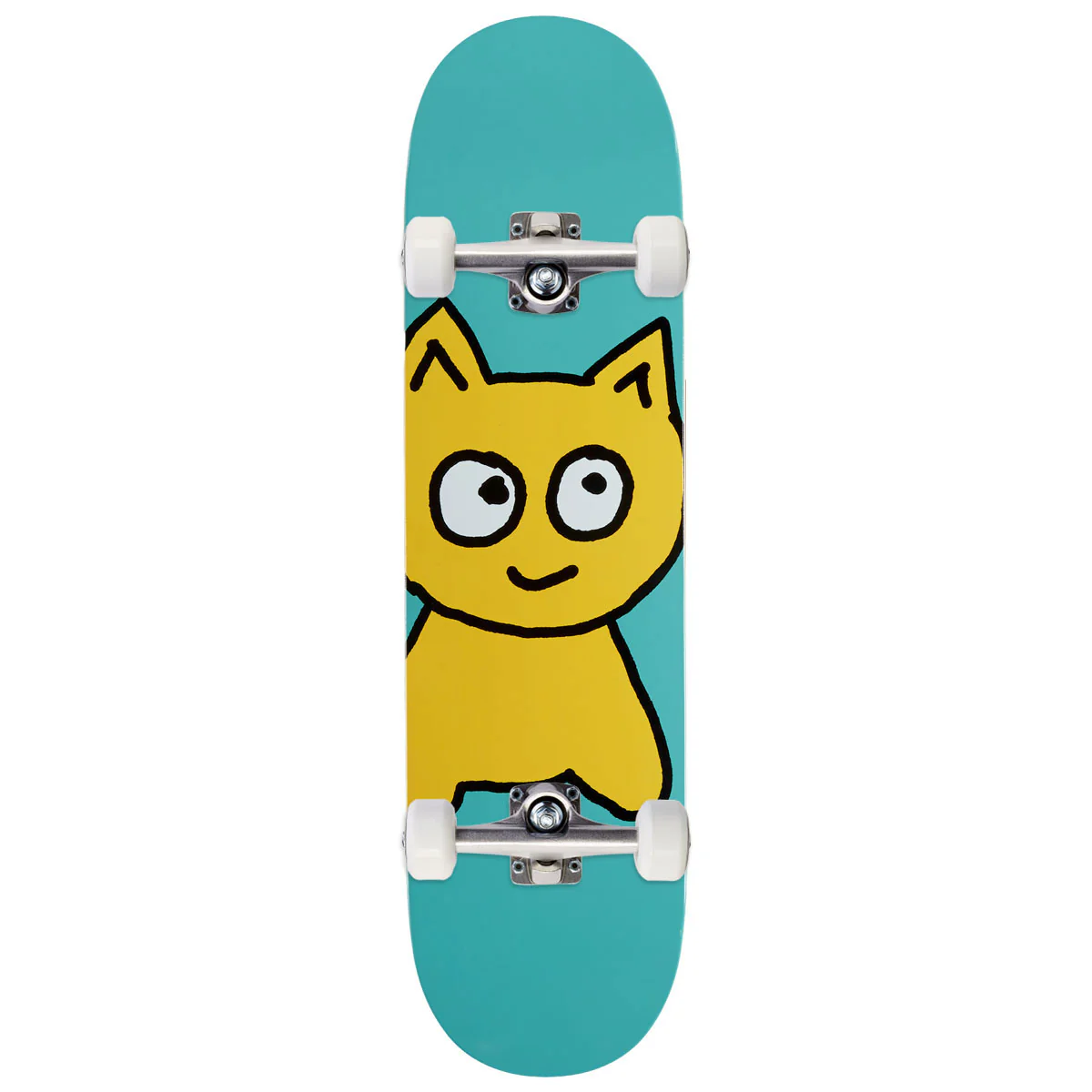 Meow Big Cat Skateboard Complete - Teal - 8.25"