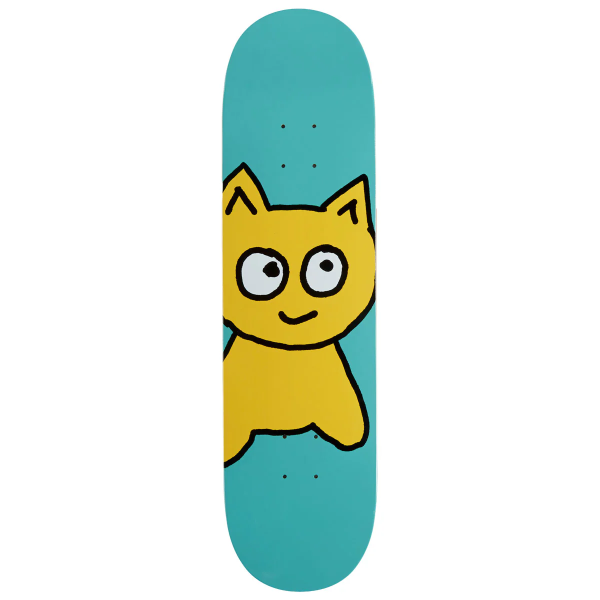Meow Big Cat Skateboard Deck - Teal - 8.25"