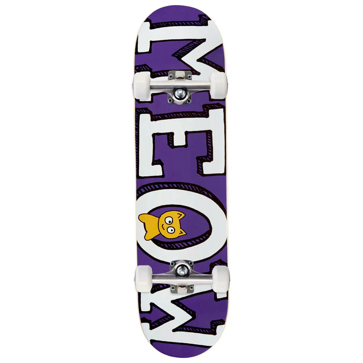 Meow Logo Skateboard Complete - Purple - 8.00"