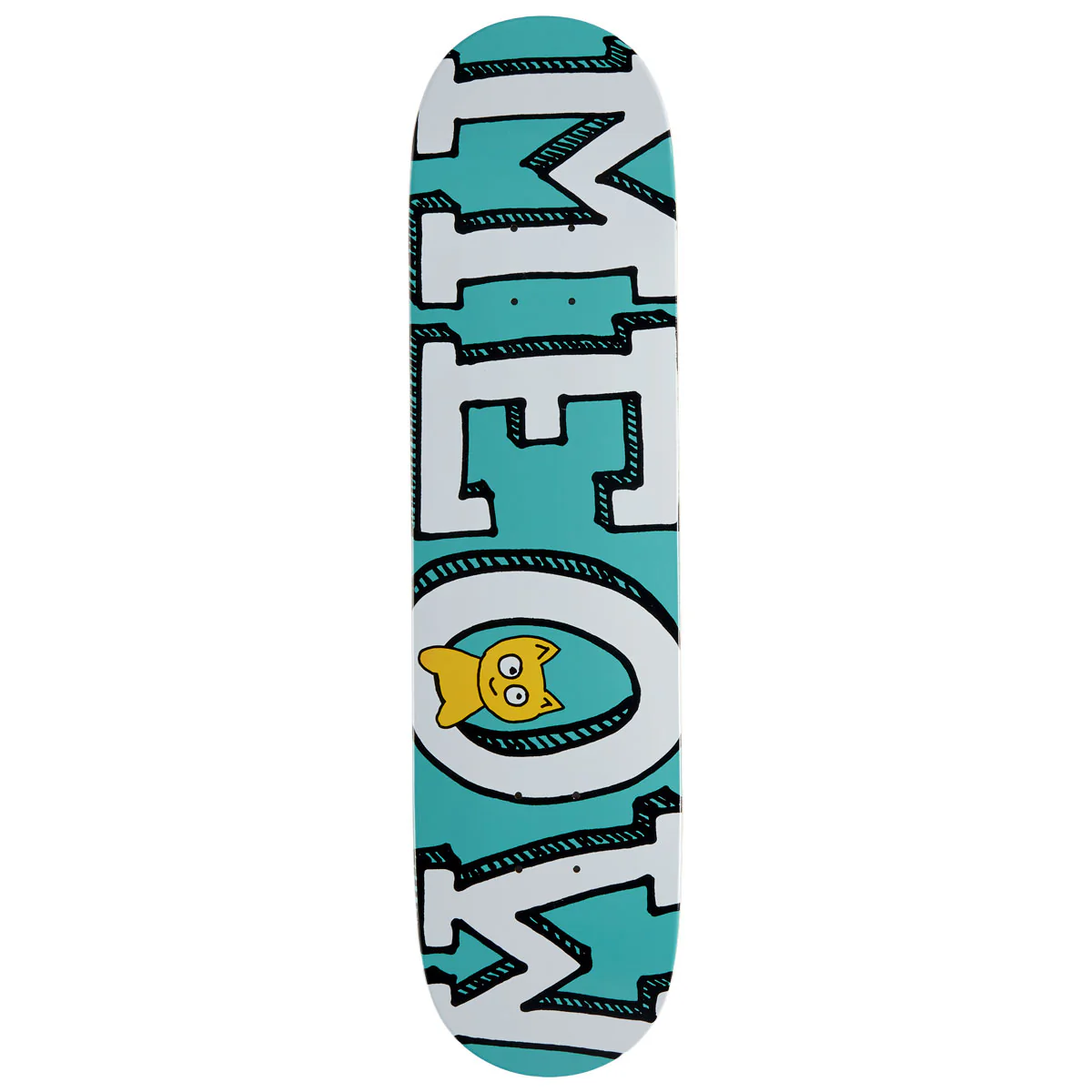 Meow Logo Skateboard Deck - Teal - 7.75"
