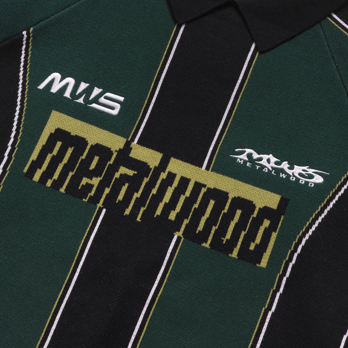 Metalwood Knit Football Long Sleeve Jersey - Green - Image 3