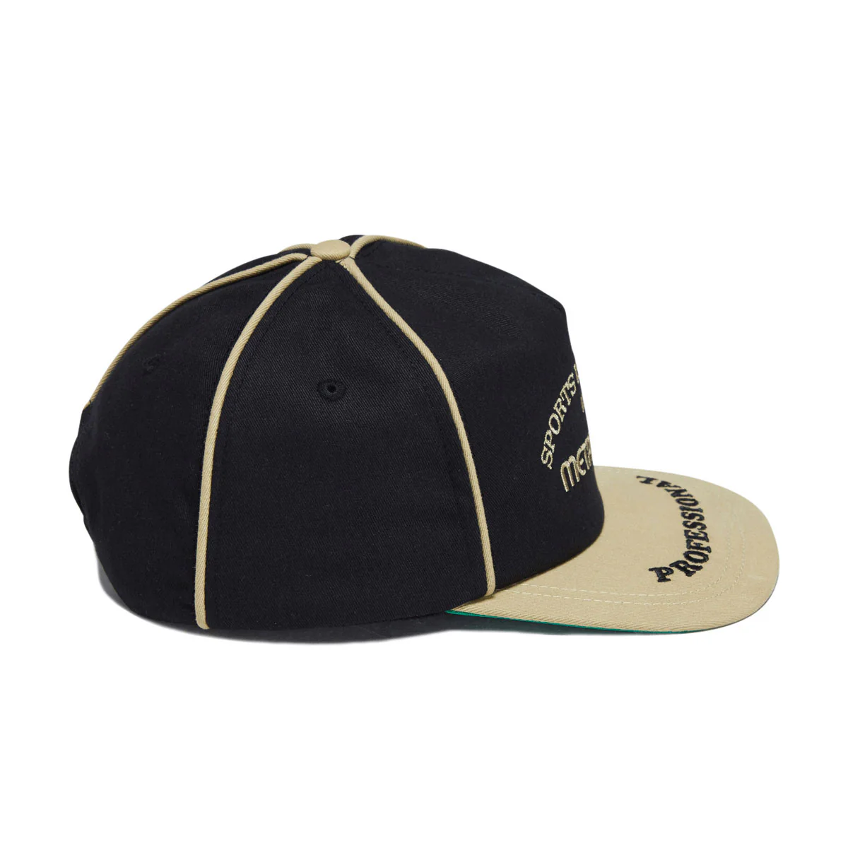 Metalwood Professional Piping Snapback Hat - Black - Image 3