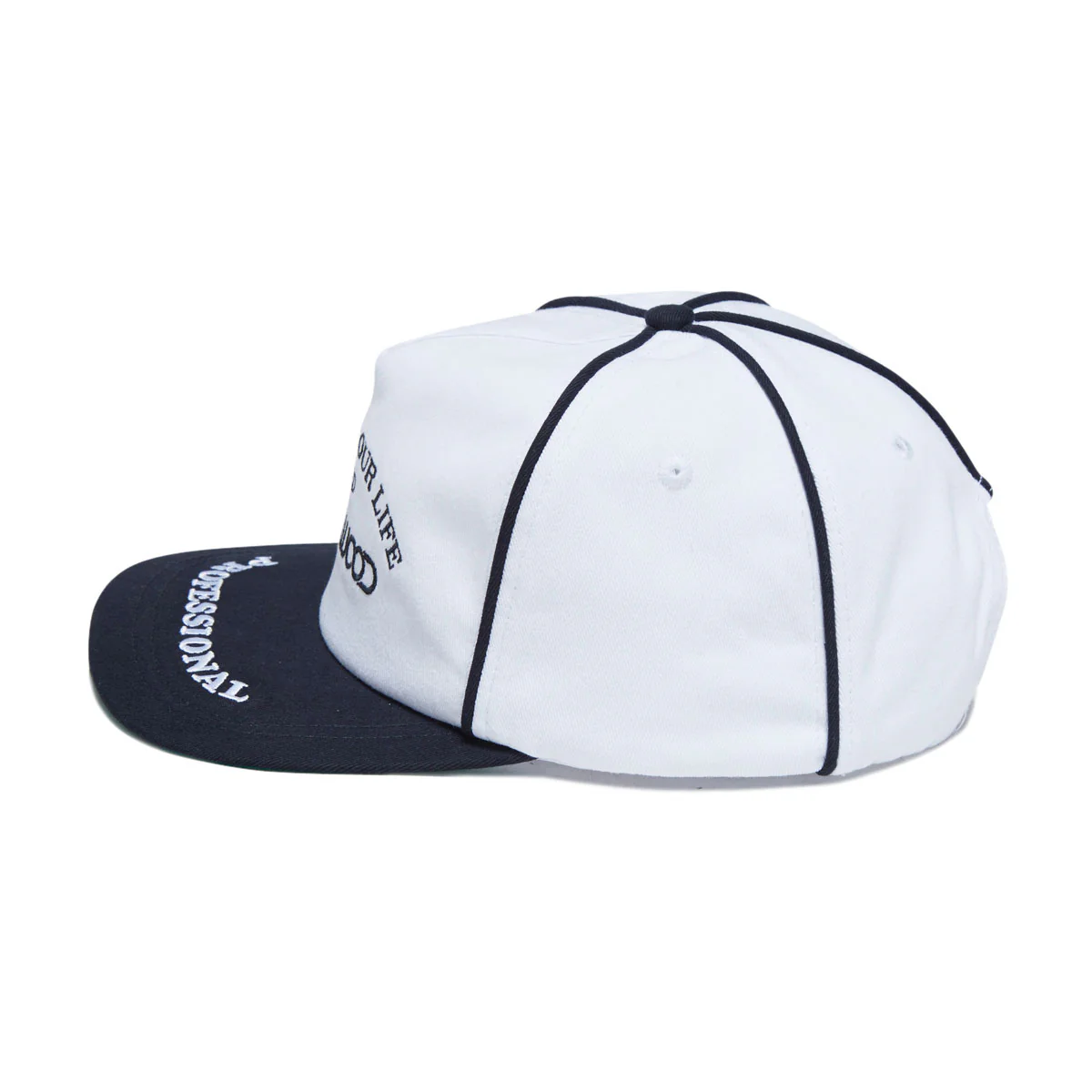Metalwood Professional Piping Snapback Hat - White - Image 4