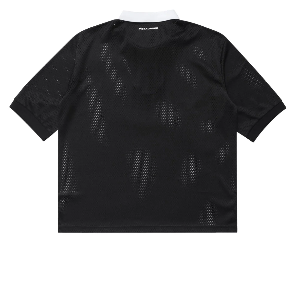 Metalwood Quarter Zip Jersey Polo Shirt - Black - Image 2