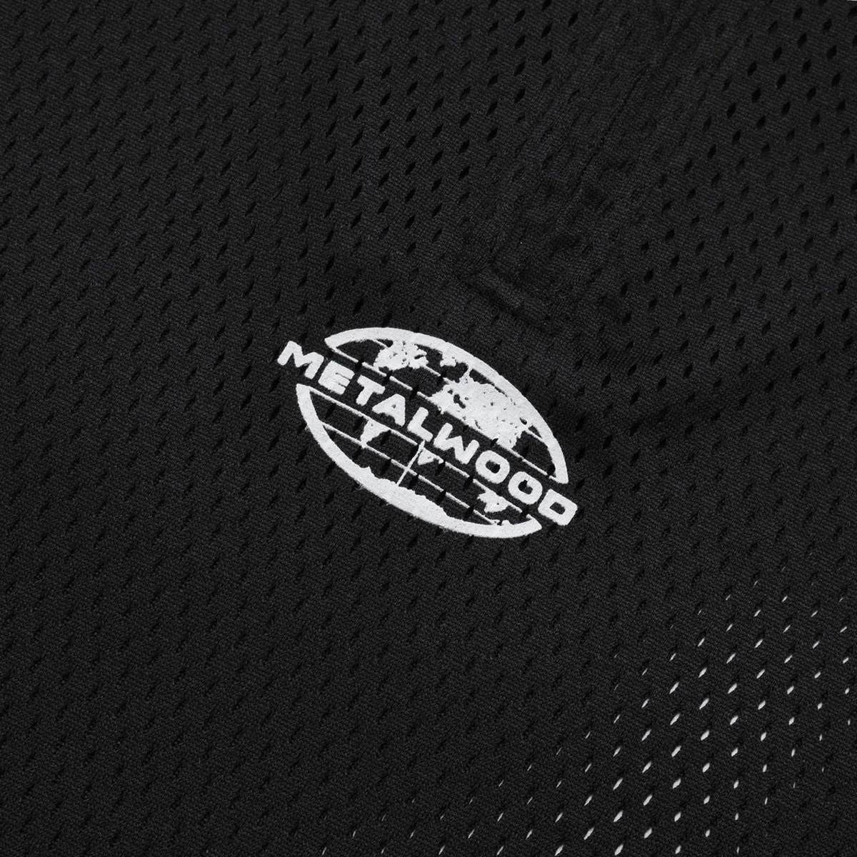Metalwood Quarter Zip Jersey Polo Shirt - Black - Image 3