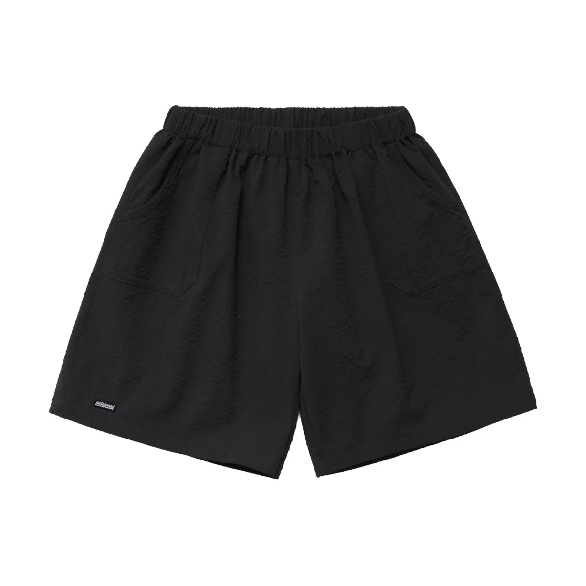 Metalwood Seersucker Spa Shorts - Black