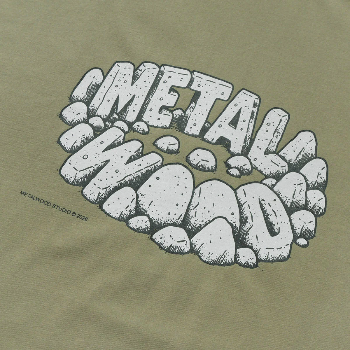 Metalwood Stonehenge T-Shirt - Fatigue Green - Image 2