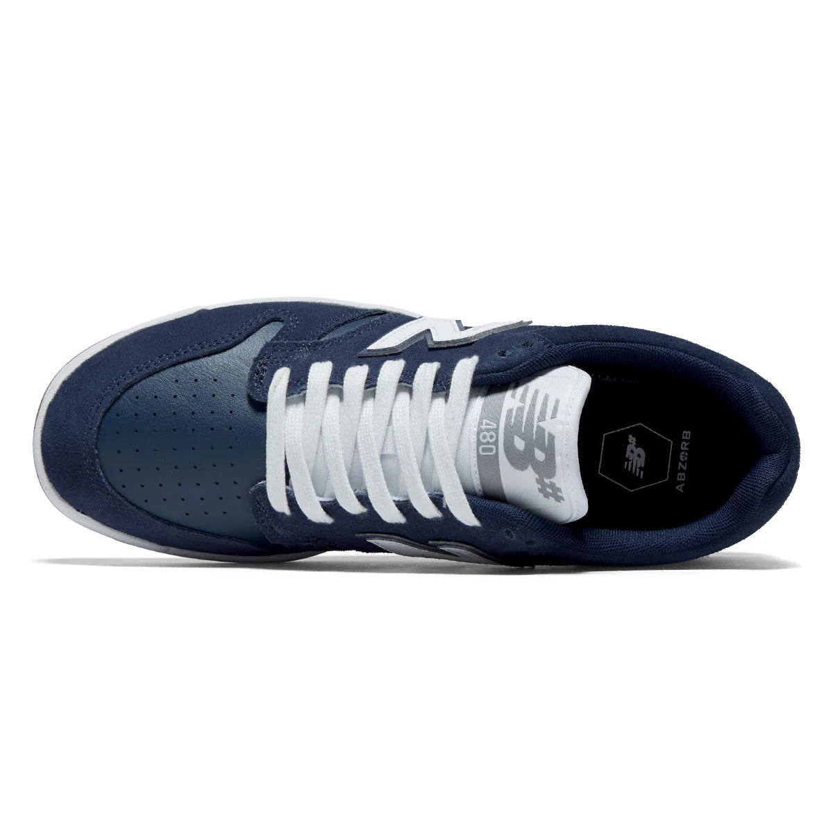 New Balance 480 Shoes - Navy/White - Image 3