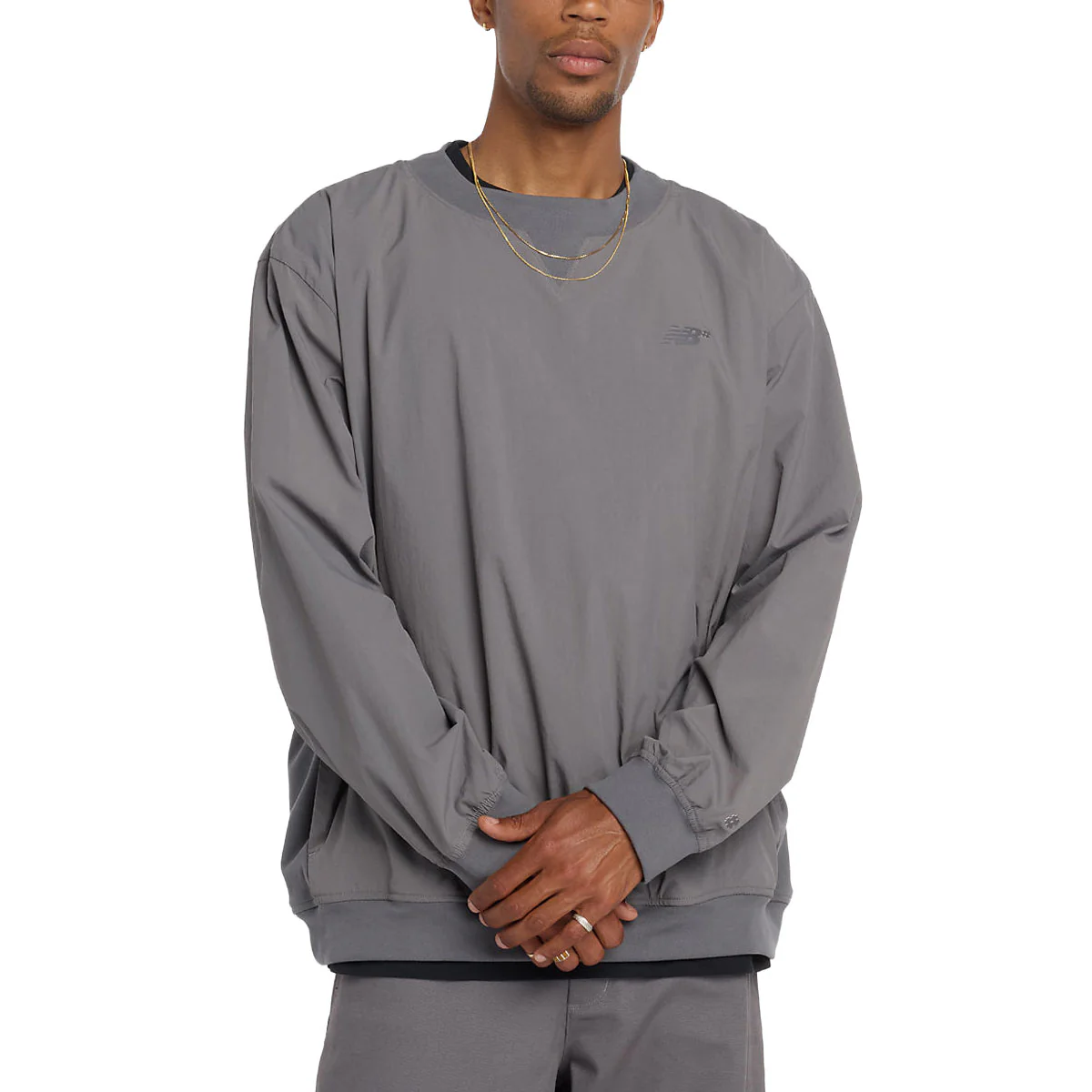 New Balance Numeric Woven Crew Sweatshirt - Castlerock