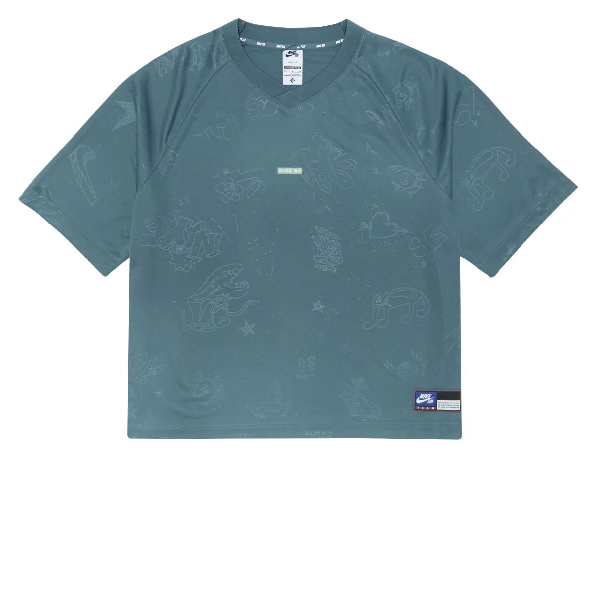 Nike SB Desk Doodle Jersey - Mineral Slate