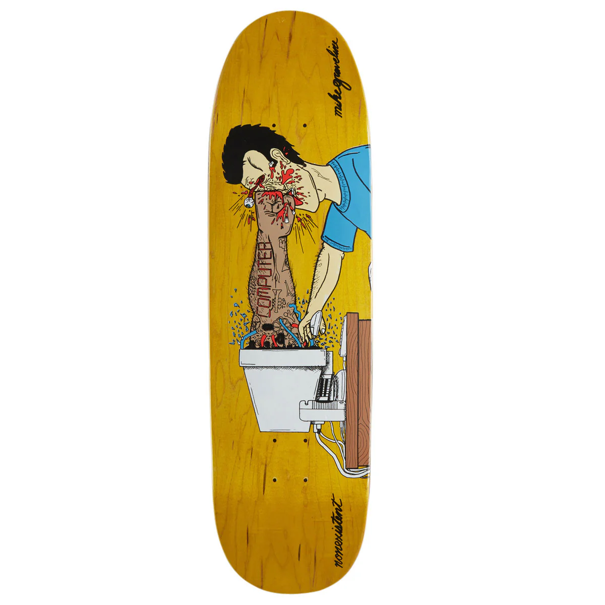 Nonexistent Mike Graveline Computer Pro Hybrid Football Shape Skateboard Deck - 8.75"