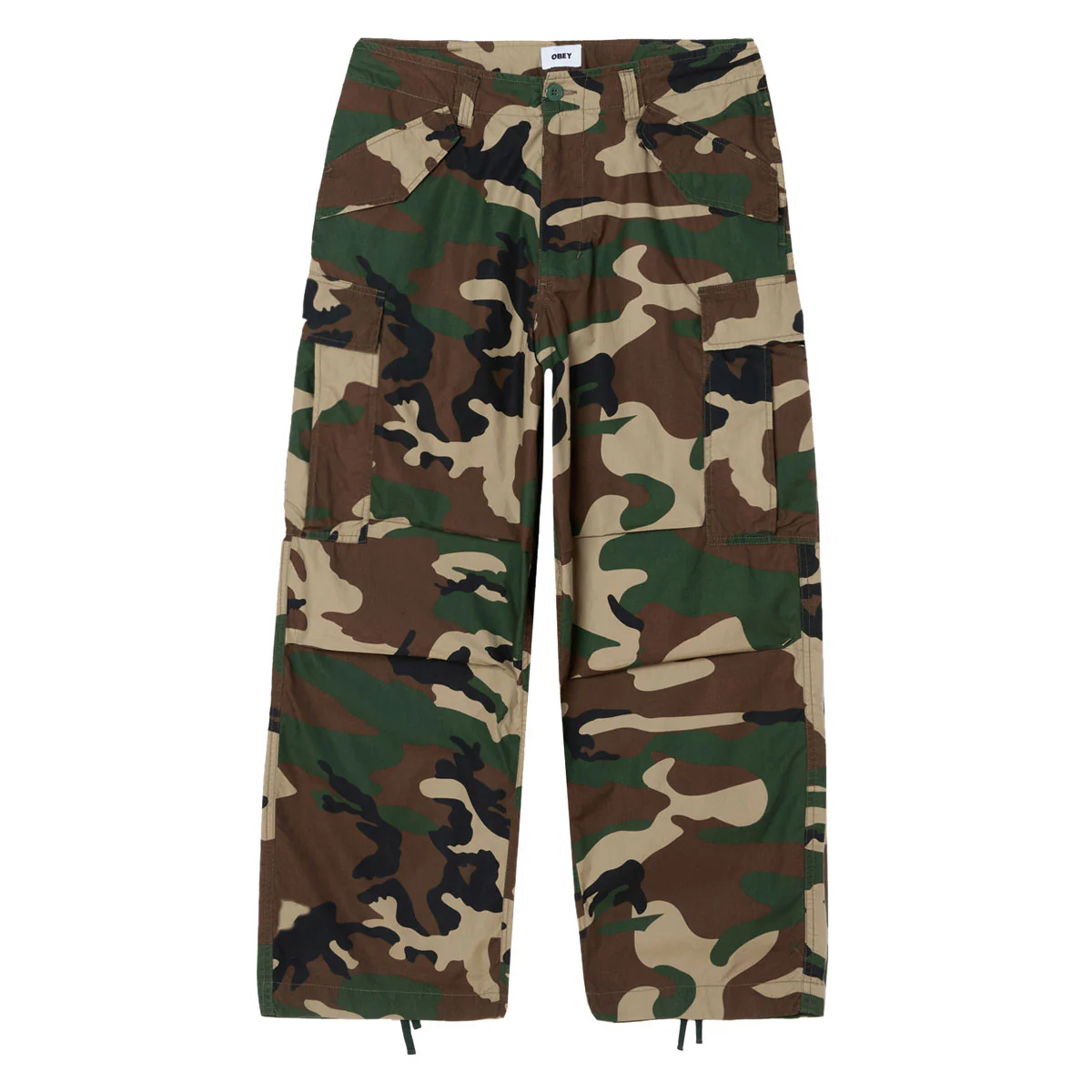 Obey Baggy Cargo Pants - Field Camo