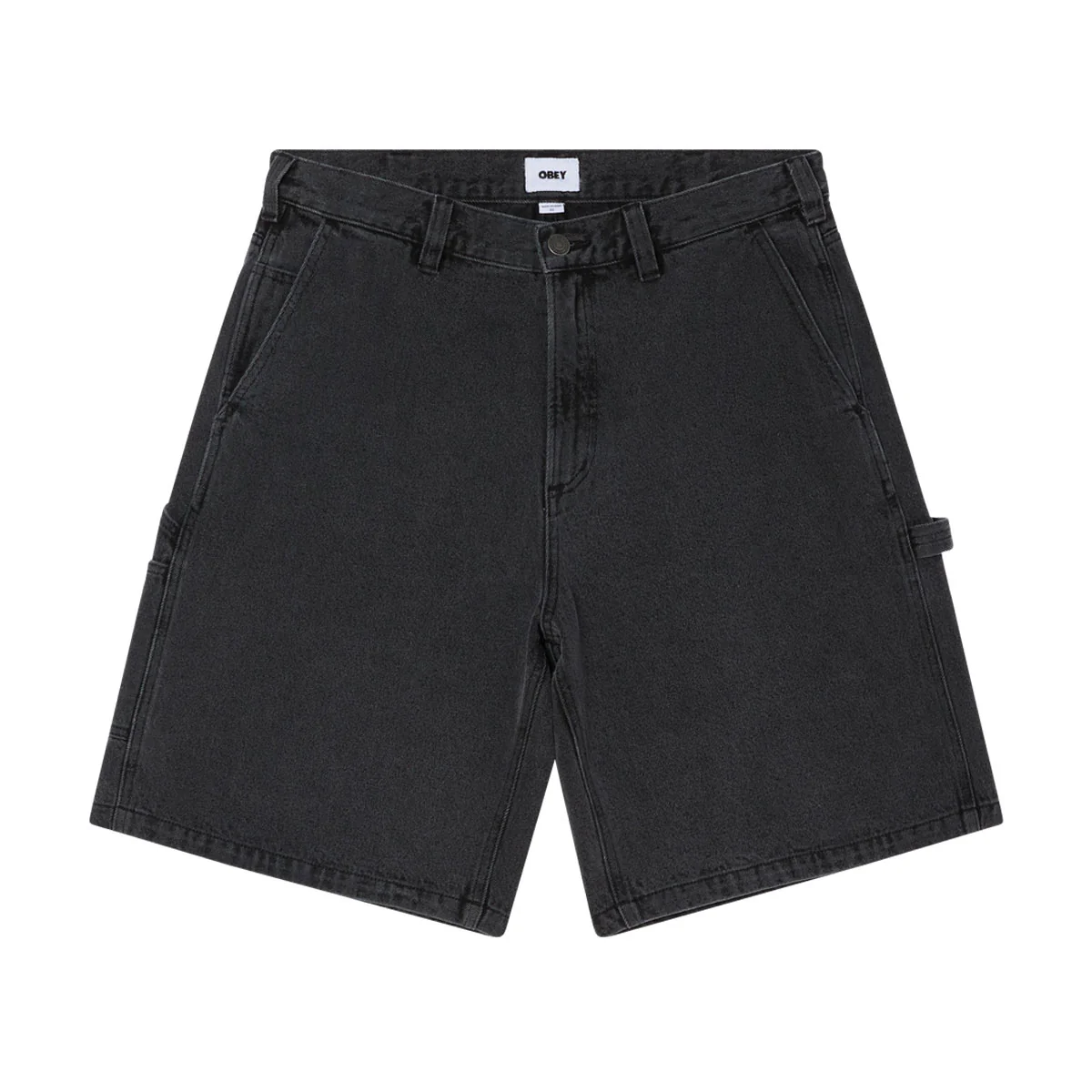 Obey Bigwig Carpenter Denim Shorts - Black Ash