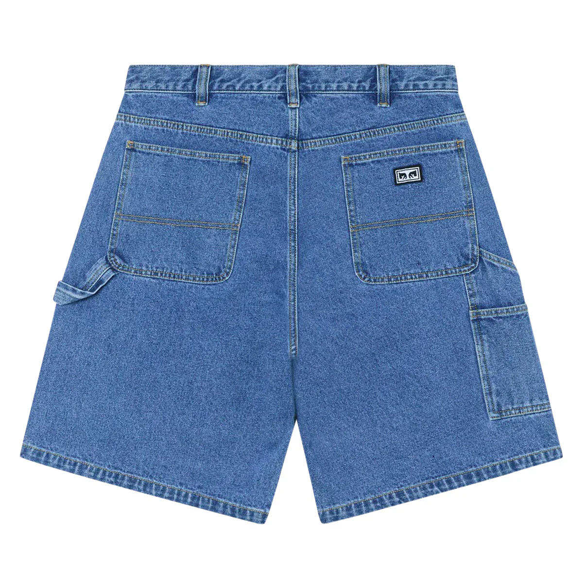 Obey Bigwig Carpenter Denim Shorts - Light Indigo Classic - Image 2