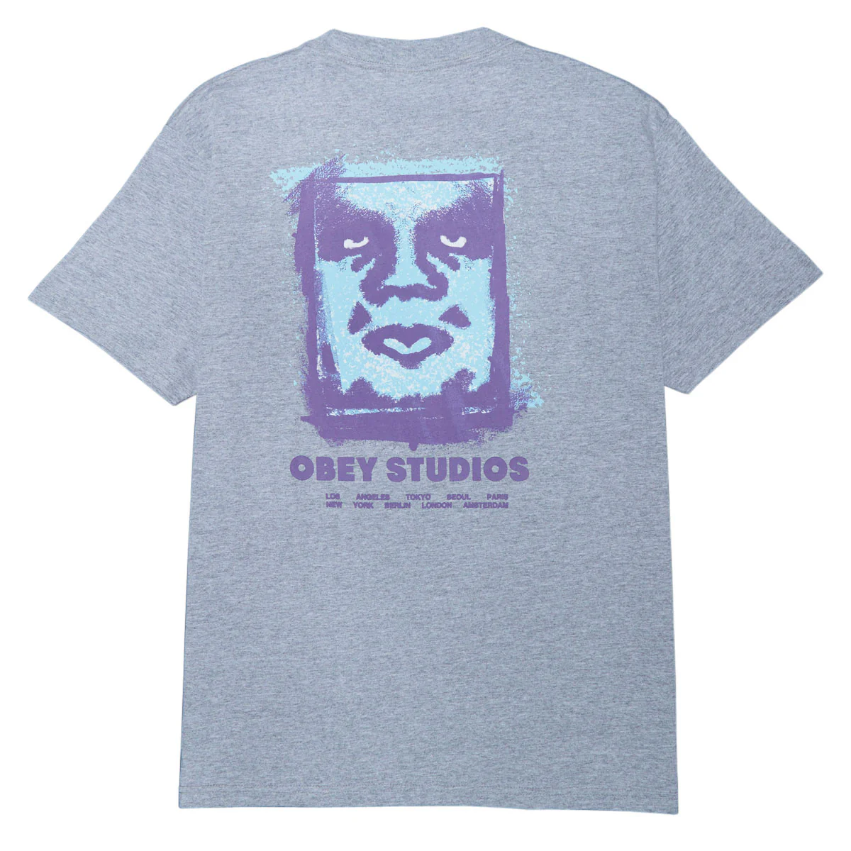 Obey Chalky Icon T-Shirt - Heather Grey