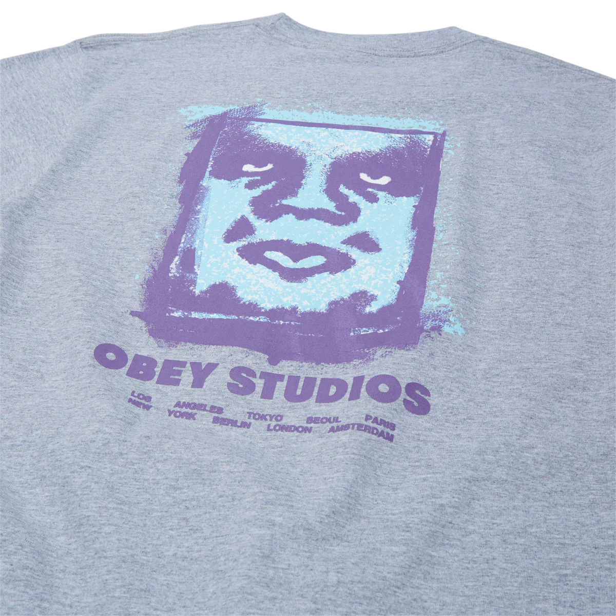 Obey Chalky Icon T-Shirt - Heather Grey - Image 4
