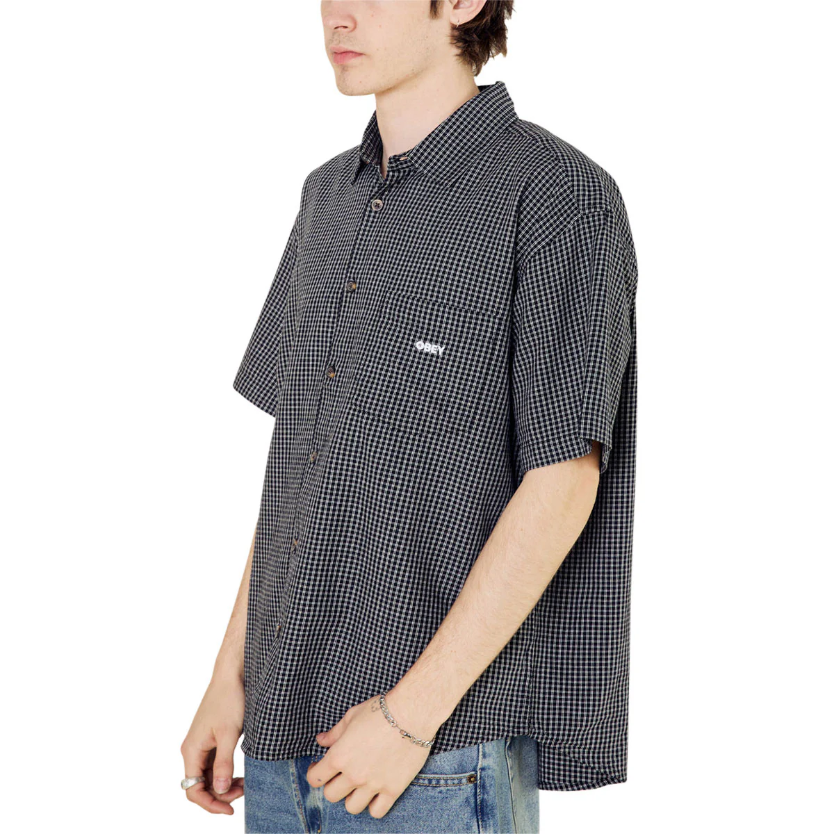 Obey Frank Woven Shirt - Black Multi - Image 5
