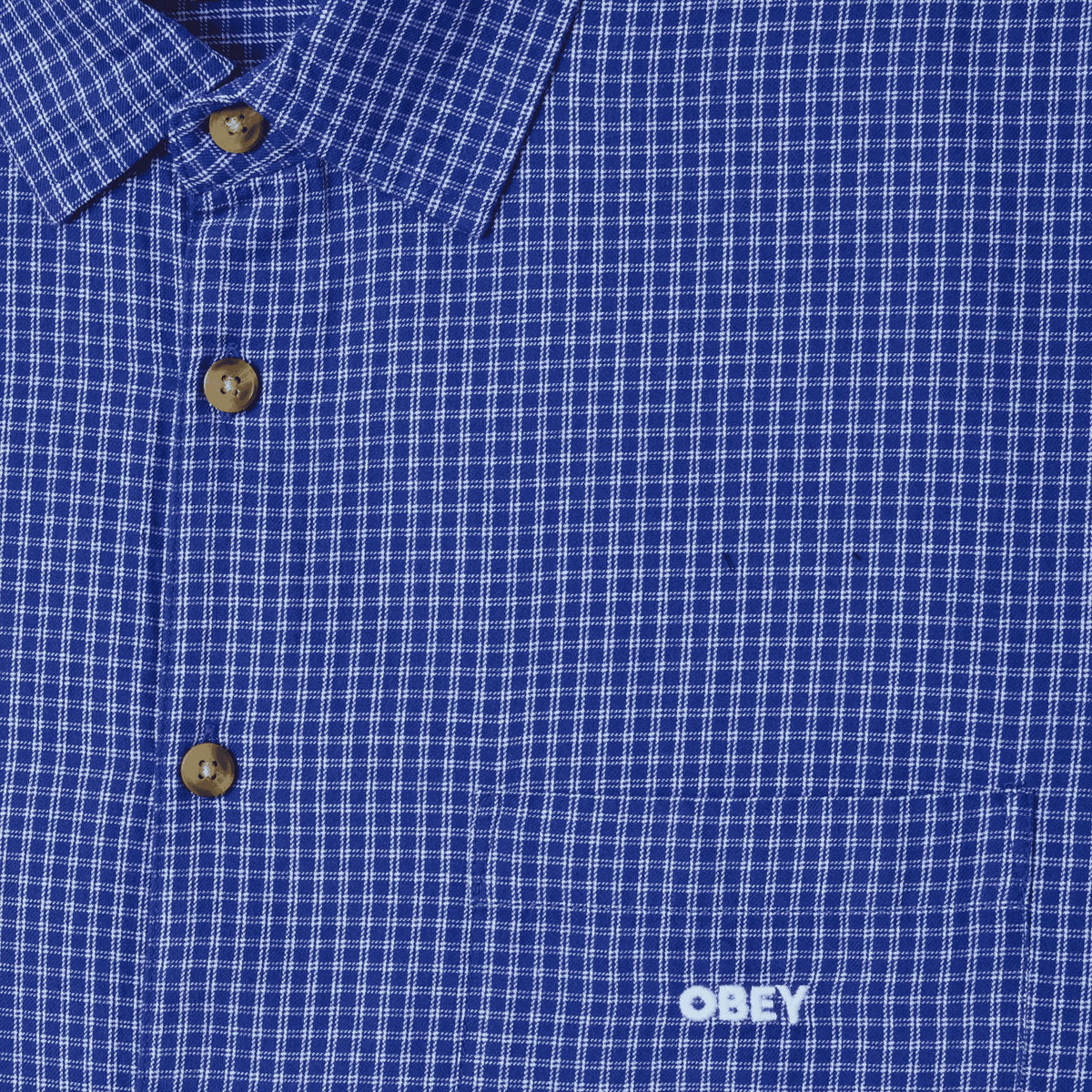 Obey Frank Woven Shirt - Surf Blue Multi - Image 3