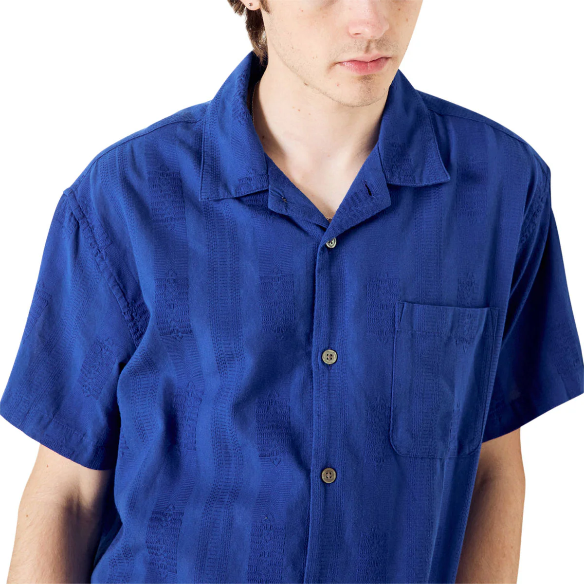 Obey Samuel Woven Shirt - Dazzling Blue Multi - Image 4