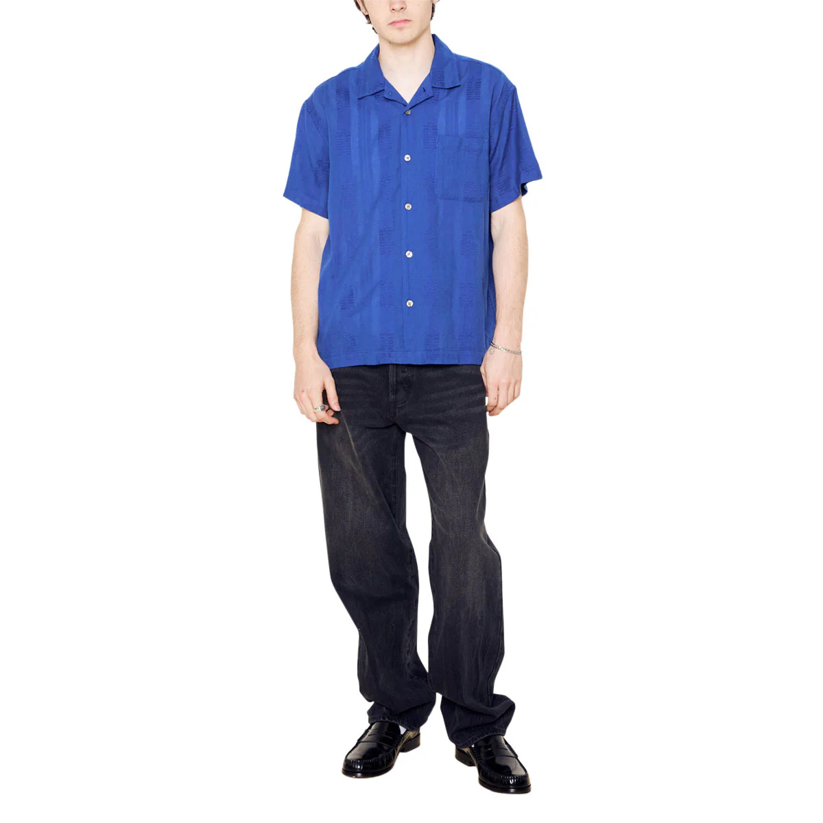 Obey Samuel Woven Shirt - Dazzling Blue Multi - Image 5