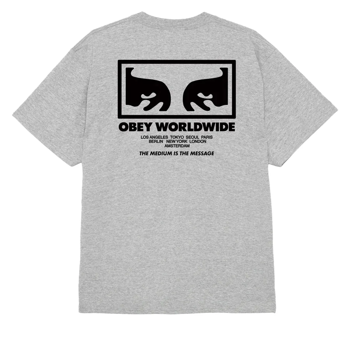 Obey The Medium Is The Message T-Shirt - Heather Grey II