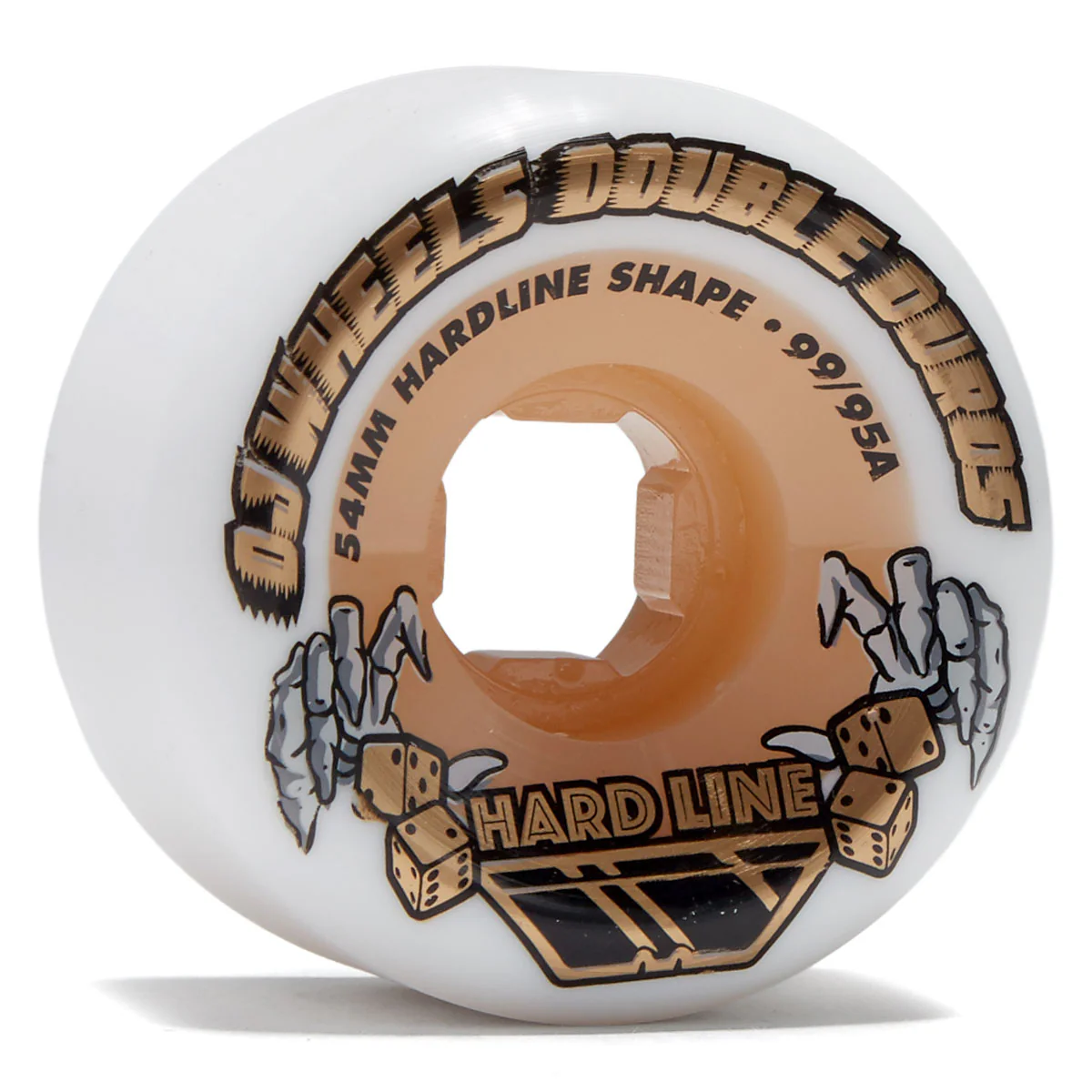 OJ Double Duro Hardline 99a/95a Skateboard Wheels - Gum - 54mm