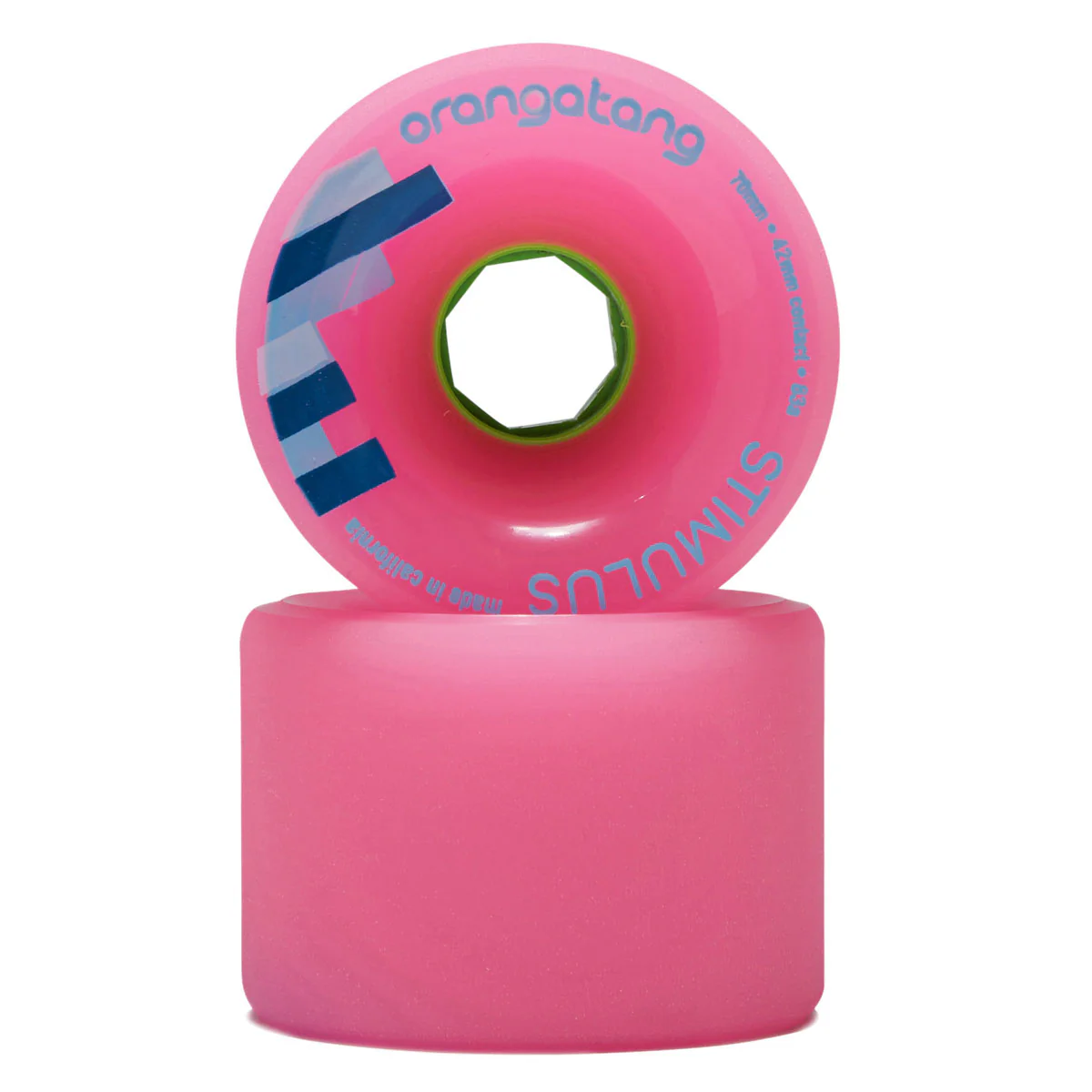 Orangatang Stimulus 83a Longboard Wheels - Pink - 70mm - Image 2