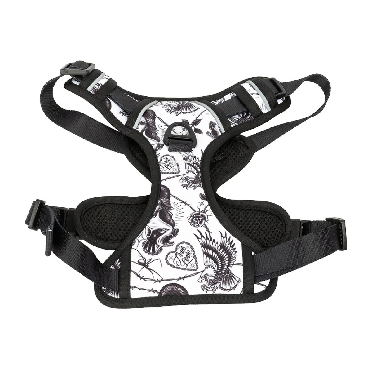 Party Animal x Tim Hendricks Dog Harness - Black/White