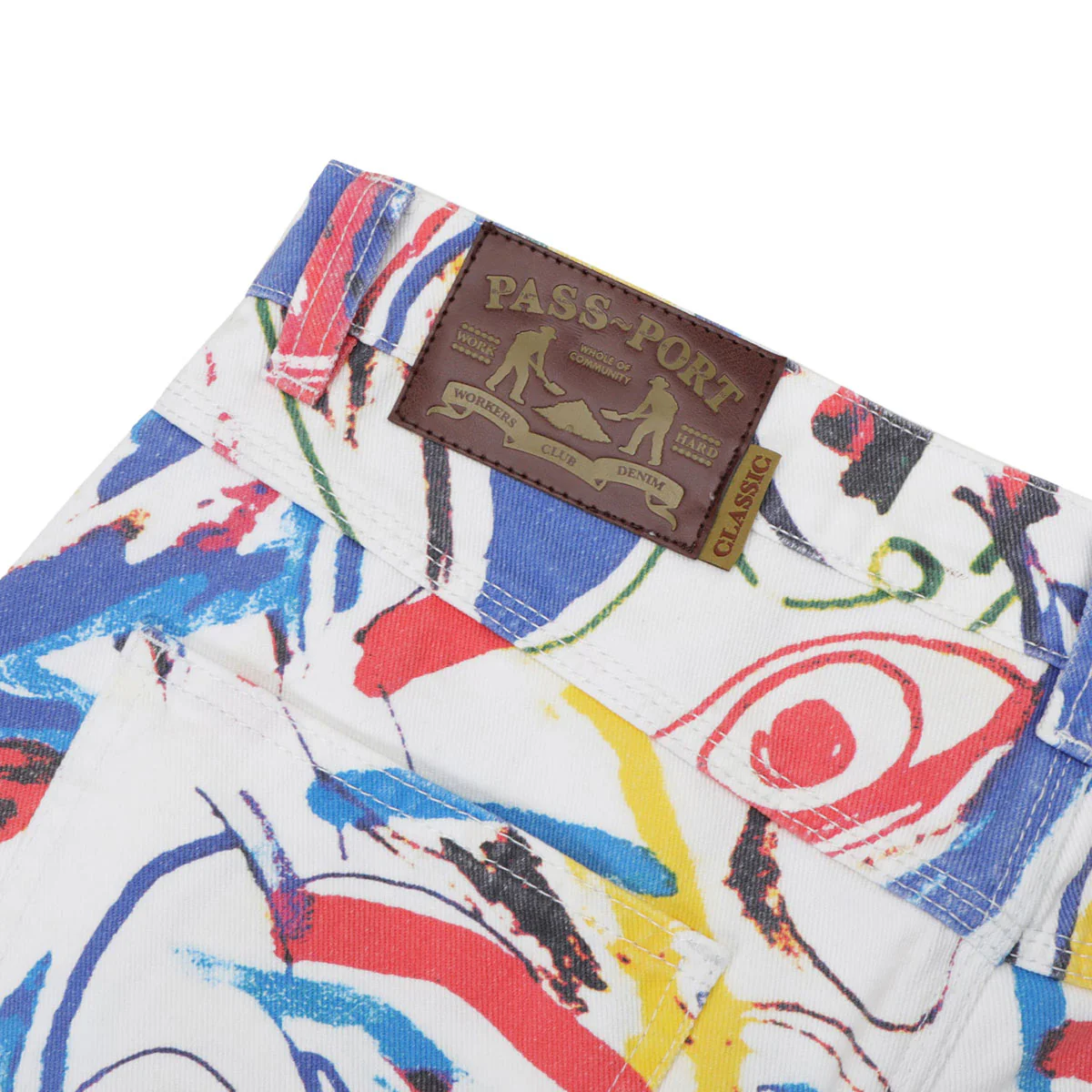 Passport Goes Around Workers Club Classic Jeans - Multi - Image 5