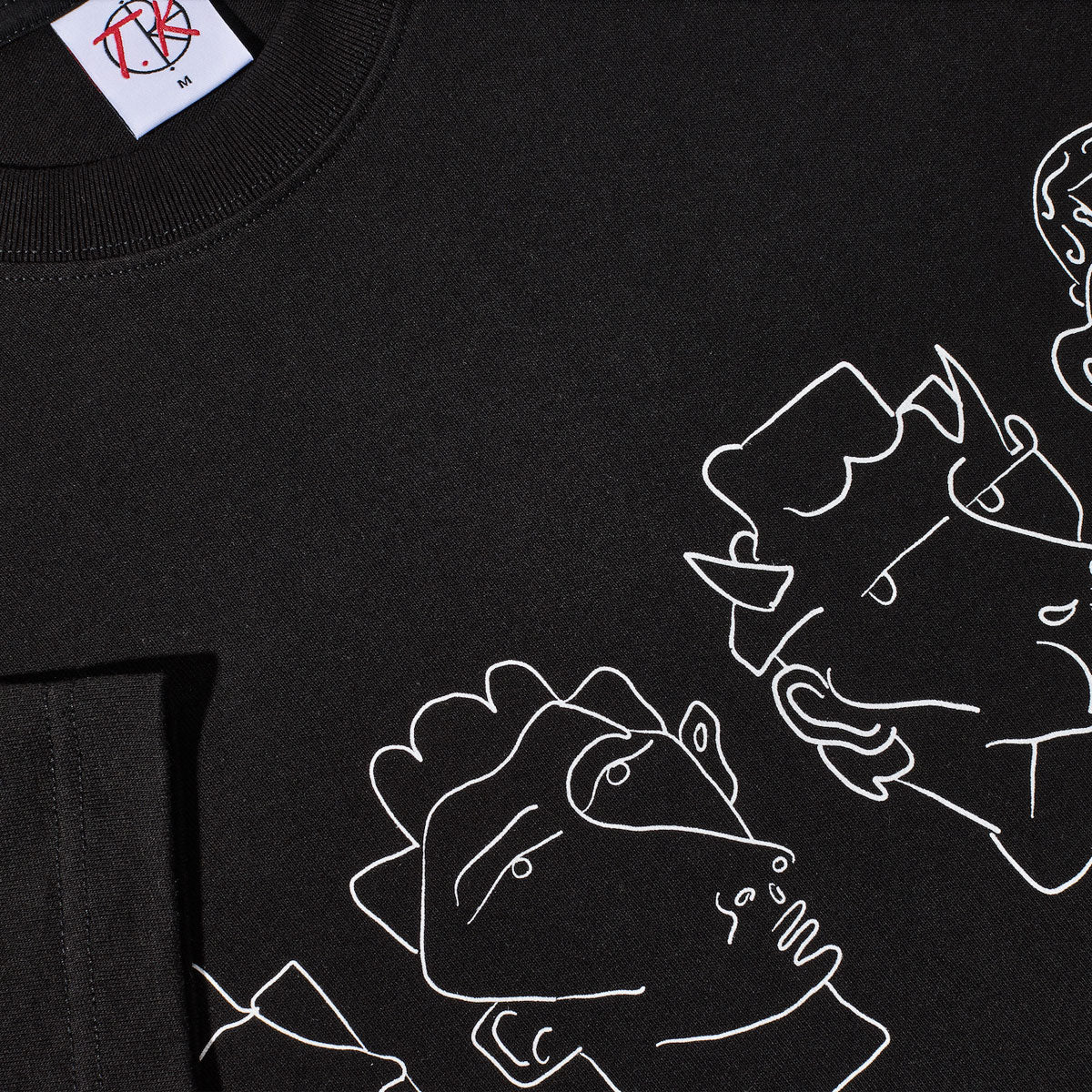Polar 8 Heads Contrast T-Shirt - Black/White - Image 3