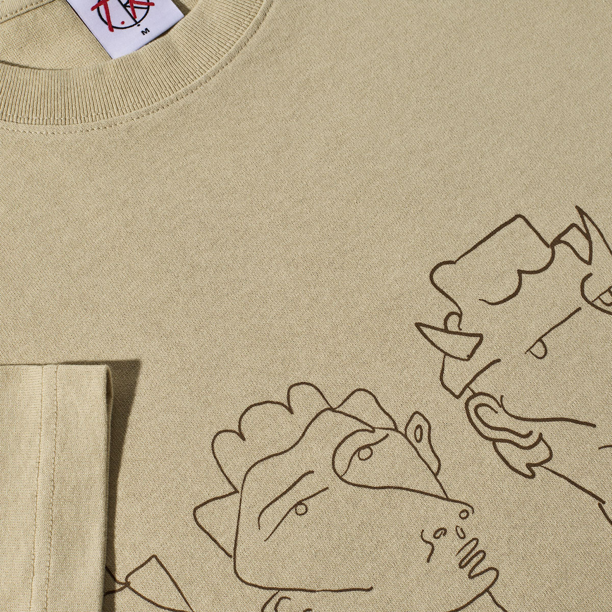 Polar 8 Heads Contrast T-Shirt - Sand/Brown - Image 3