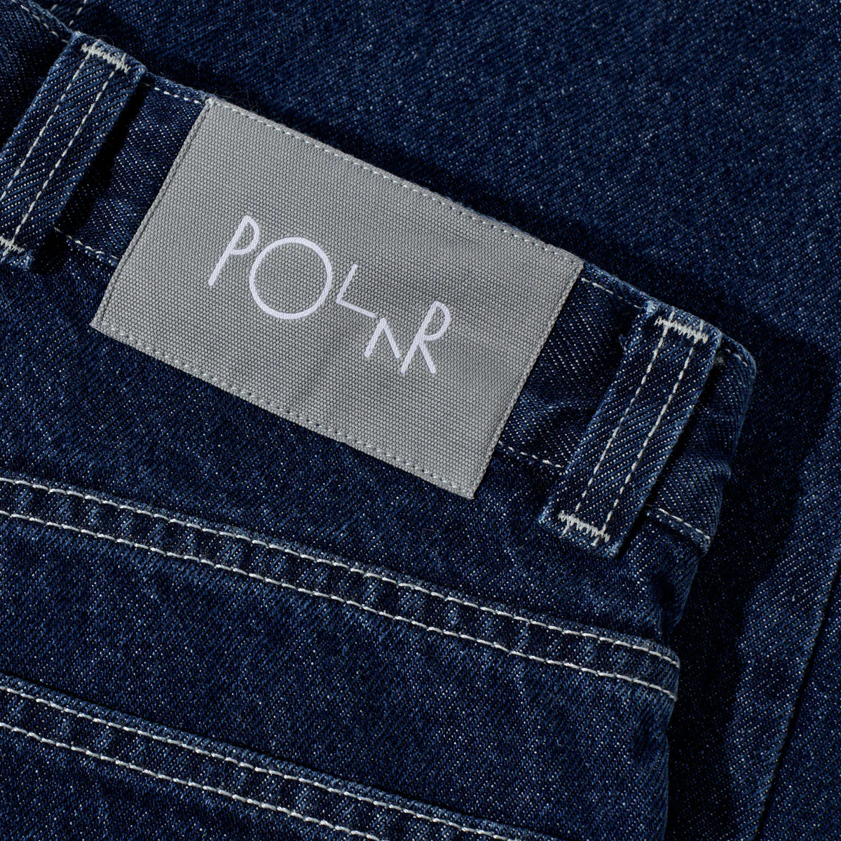 Polar 89! Denim Jeans - Dark Blue/White Stitching - Image 3