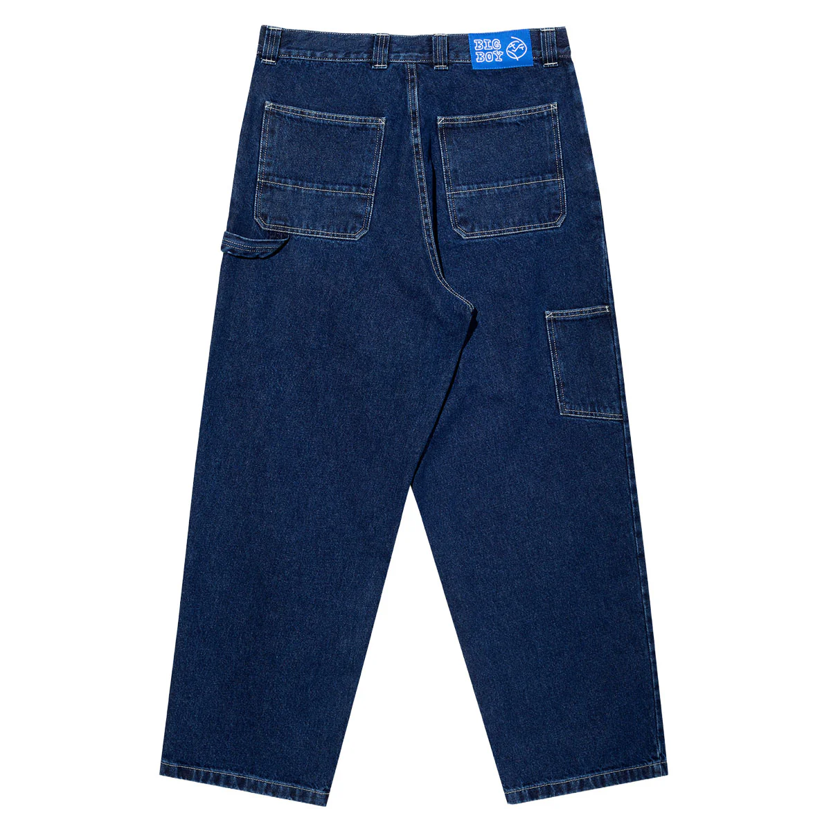 Polar Big Boy Work Pants - Dark Blue/White Stitching - Image 2