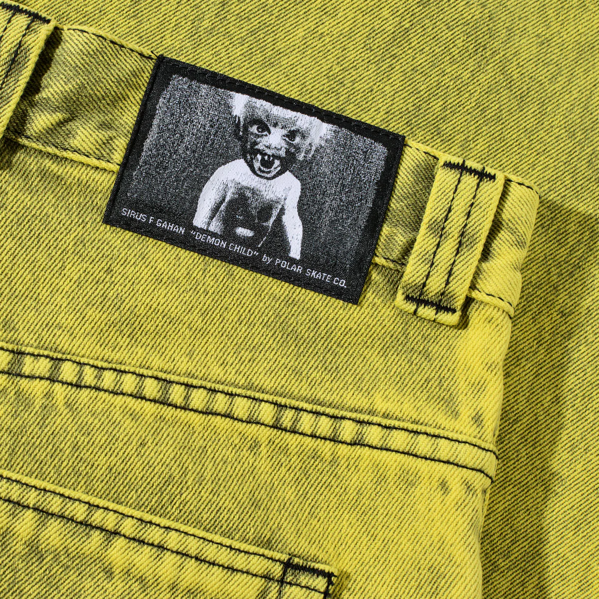 Polar Demon Child Big Boy Jeans - Lemon Black - Image 4