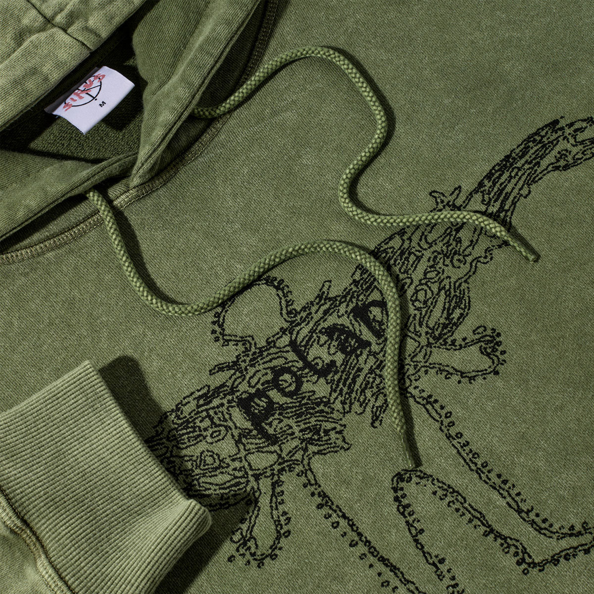 Polar Soul Acid Frank Hoodie - Army Green - Image 2