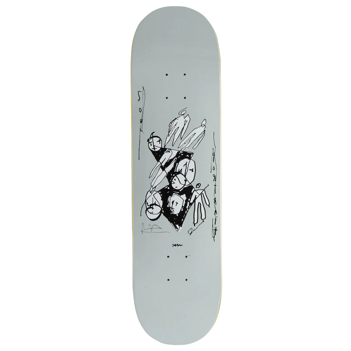 Polar Team Alv Soul Portrait Skateboard Deck - Grey - 8.25"