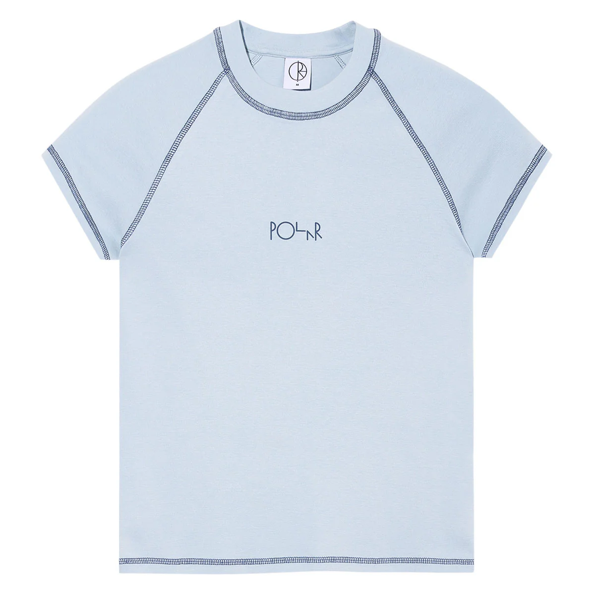 Polar Womens Script Logo Baby T-Shirt - Light Blue/Dark Blue