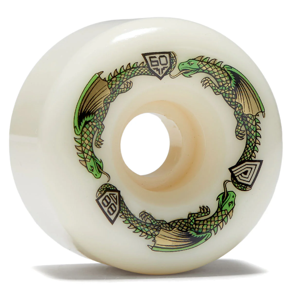 Powell-Peralta Dragon Formula 88a BOM Skateboard Wheels - Off White II - 60mm