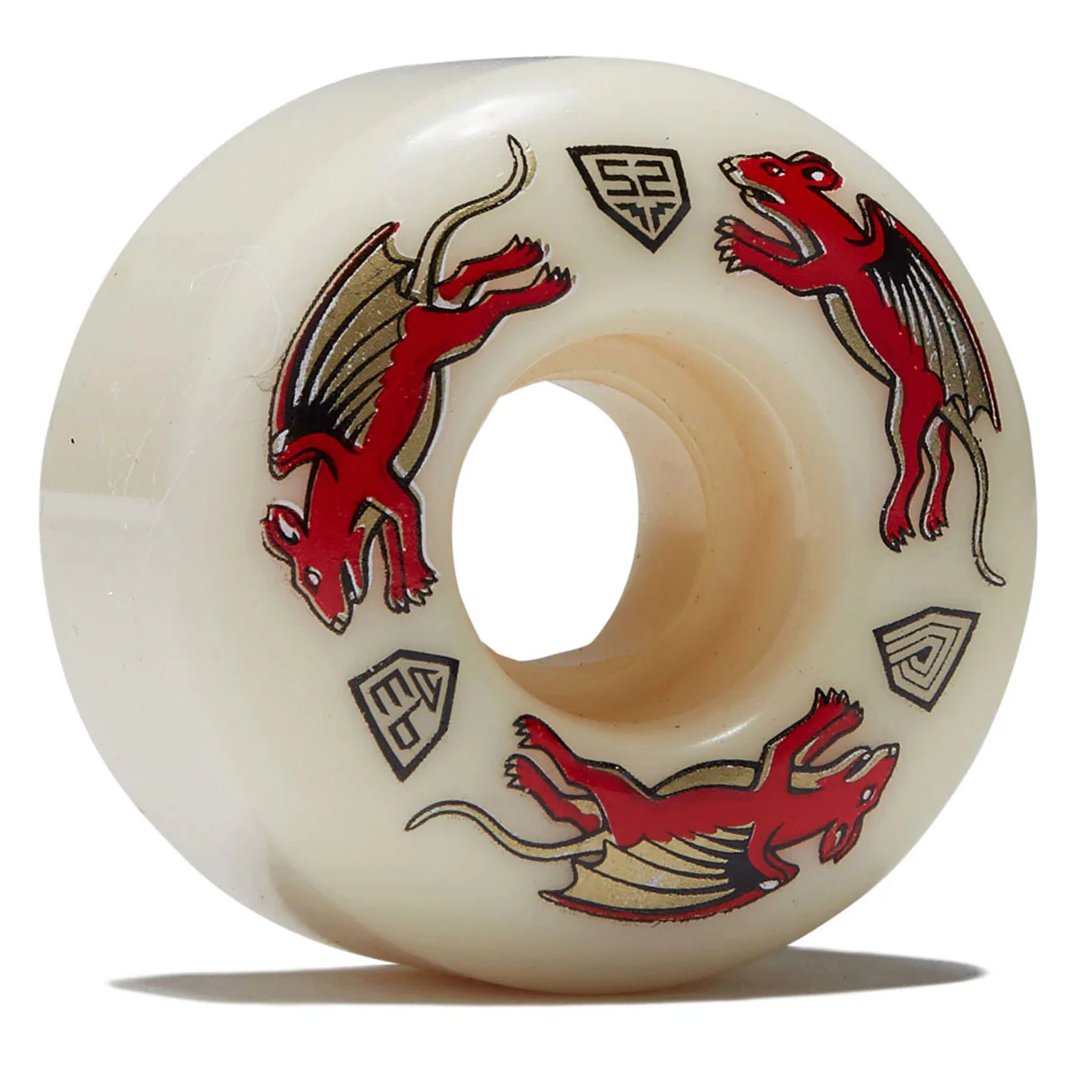 Powell-Peralta Dragon Formula Nano Rat 93a V4 Skateboard Wheels - Off White - 52mm