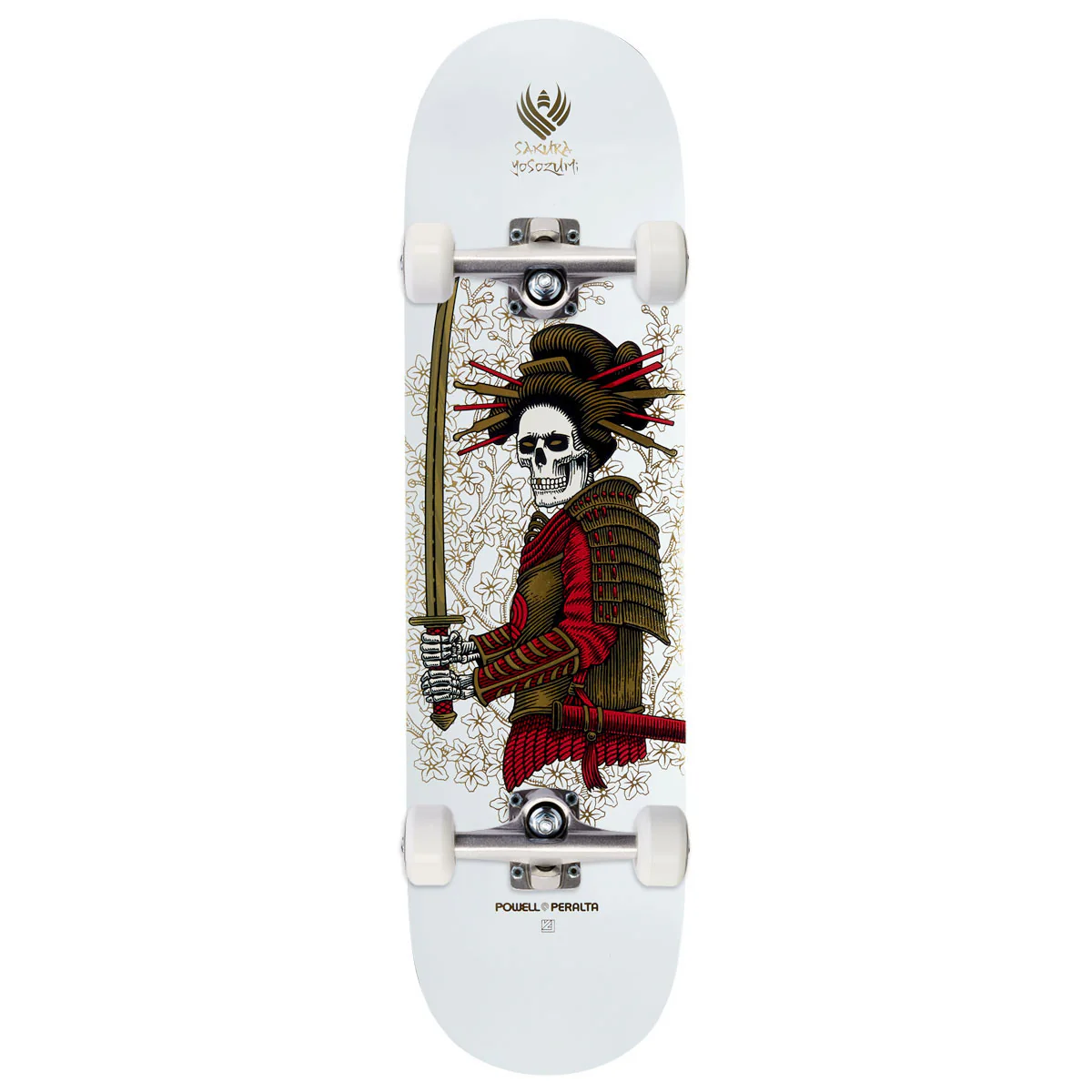 Powell-Peralta Flight Sakura Yosozumi Onna-Bugeisha Skateboard Complete - White/Gold Foil - 8.25"