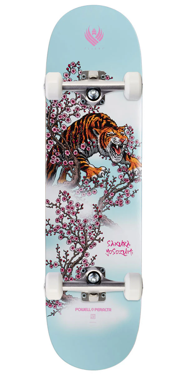 Powell-Peralta Flight Sakura Yosozumi Tiger Skateboard Complete - Blue - 8.25"