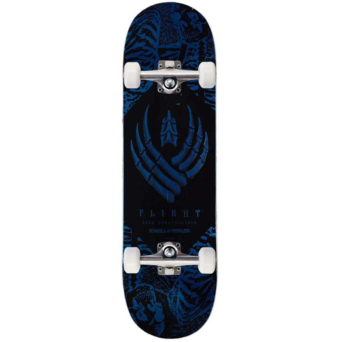 Powell-Peralta Flight Skeleton Skateboard Complete - Blue Foil - 8.75"