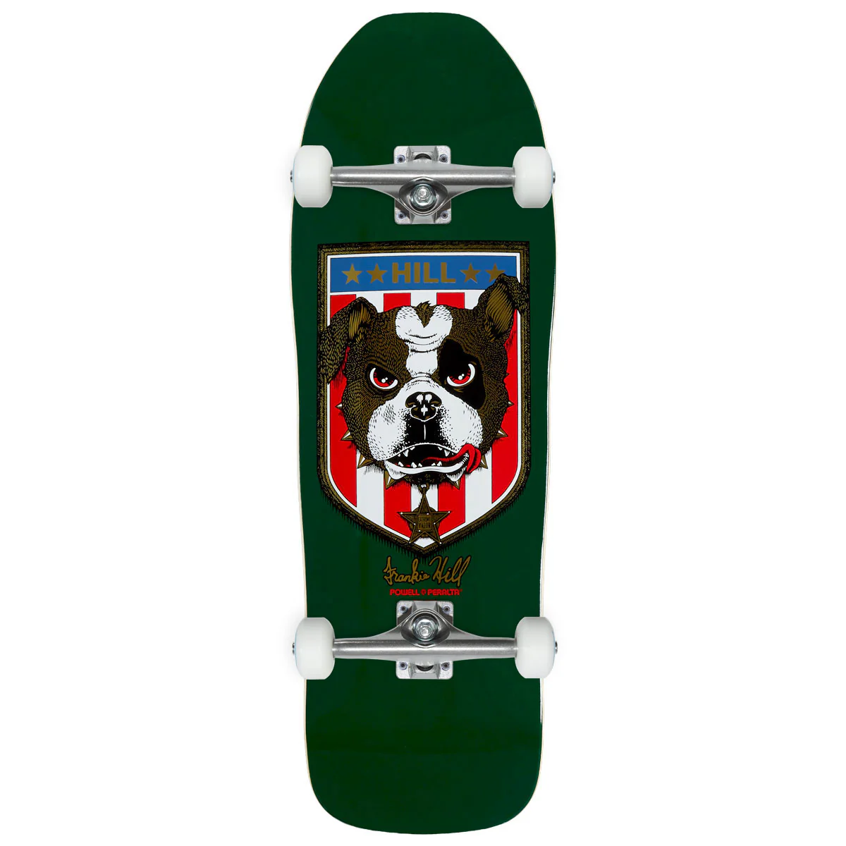Powell-Peralta Frankie Hill Bull Dog 15 Skateboard Complete - Green/Gold Fade - 10.00"