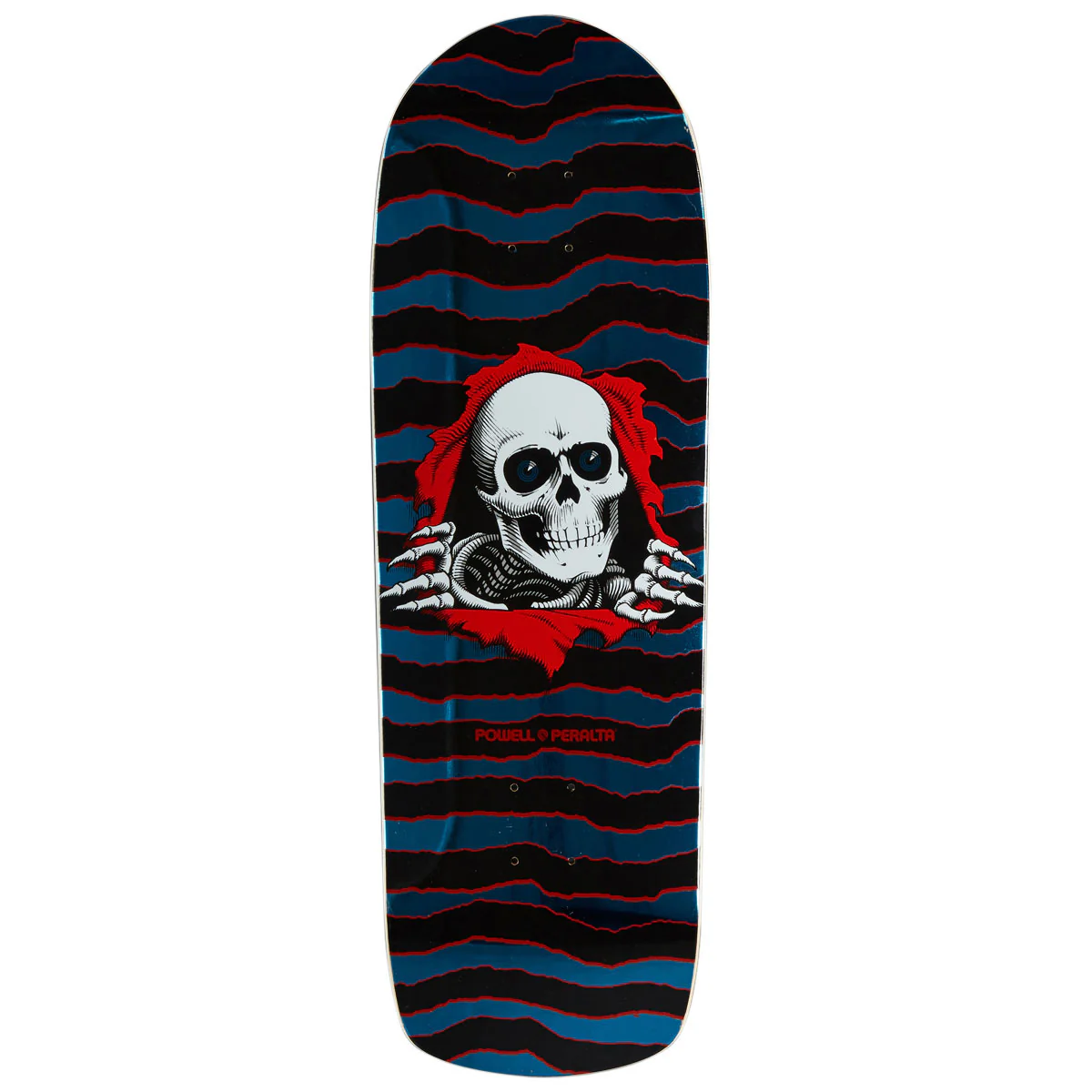 Powell-Peralta Old School Ripper 18 Skateboard Deck - Red/Aqua Foil - 10.00"