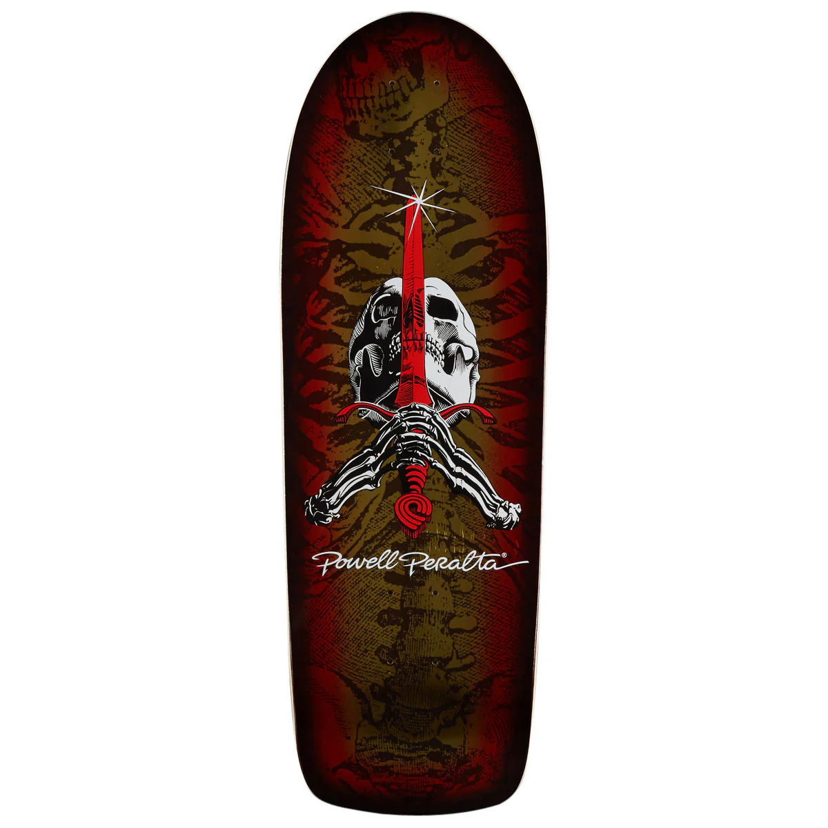 Powell-Peralta Ray Rodriguez OG Skull & Sword Reissue Skateboard Deck - Gold Foil - 10.00"