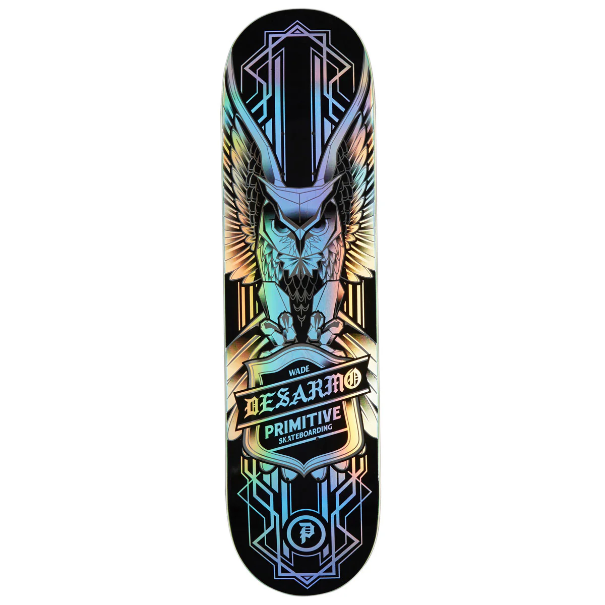 Primitive Desarmo Owl Spectra Skateboard Deck - Black - 8.125"