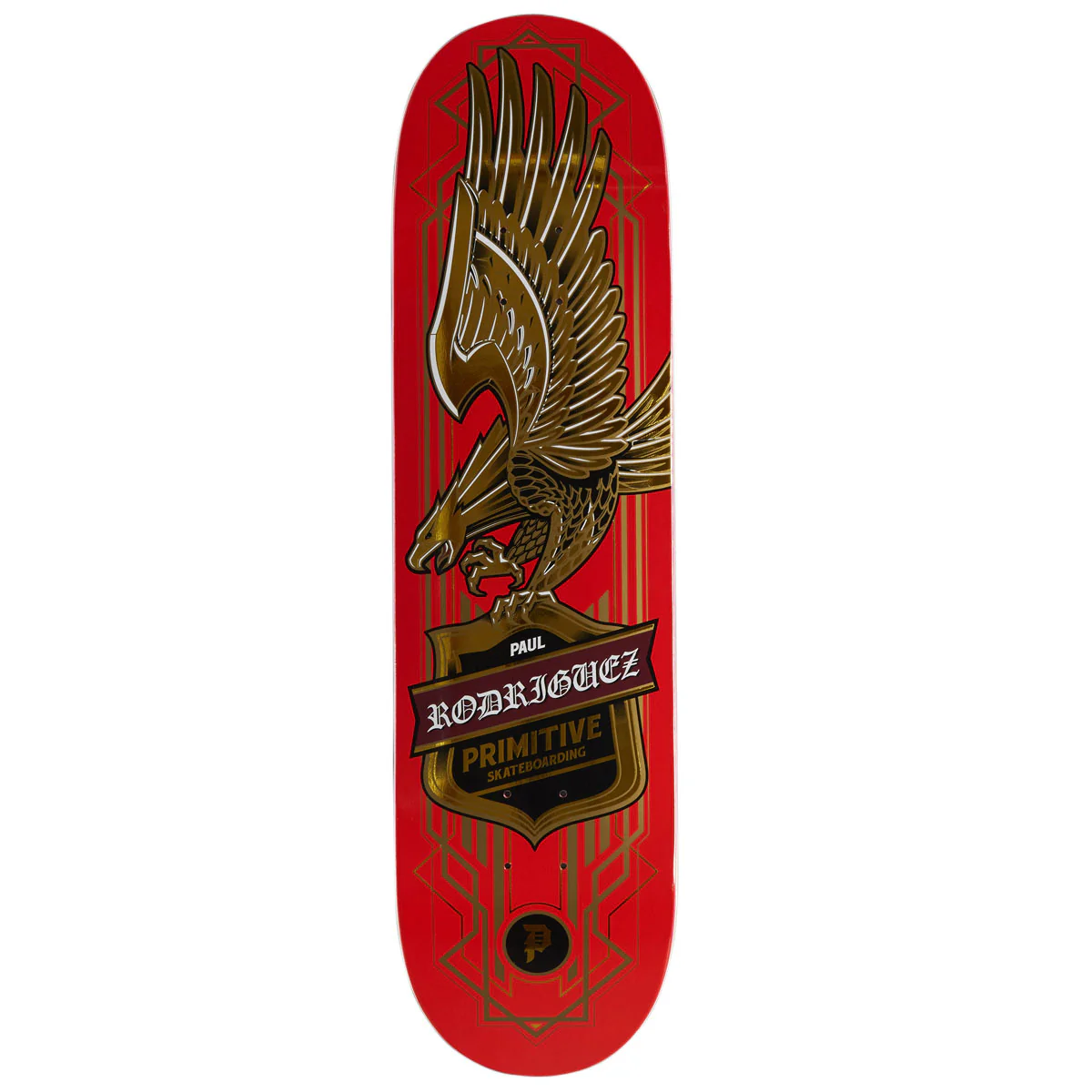 Primitive Rodriguez All-Star Eagle Skateboard Deck - Red/Gold Foil - 8.25"