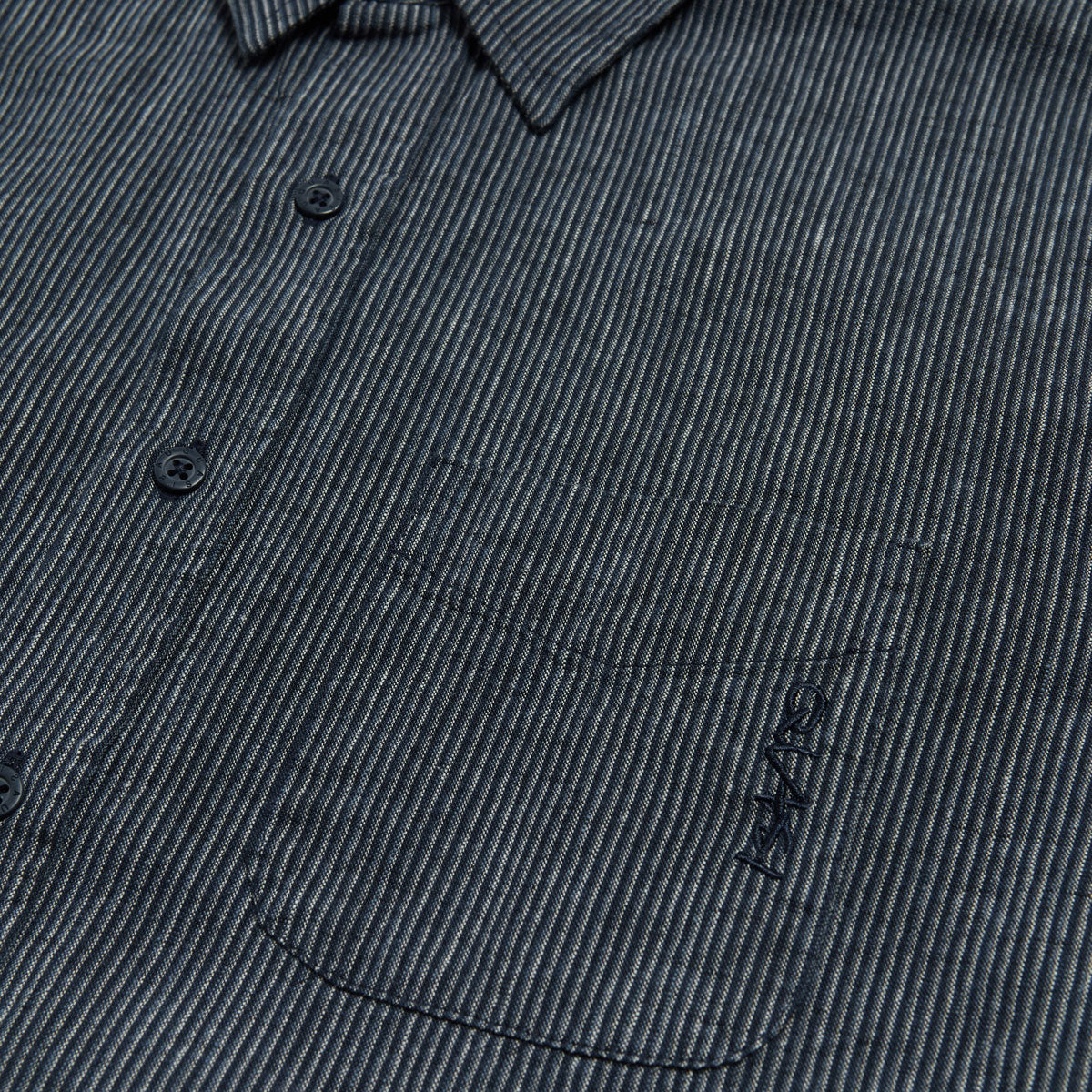 Quasi Kalvin Button Up Shirt - Navy - Image 3