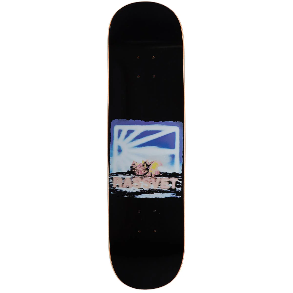 Rassvet On Fire Skateboard Deck - Black - 8.375"